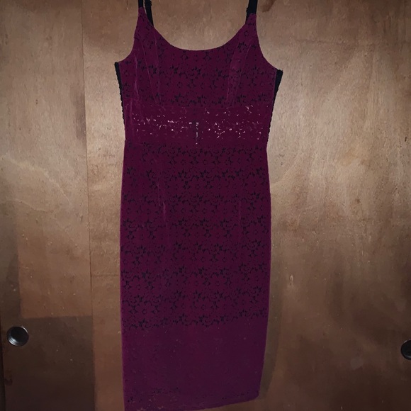 Plum Cut Out Bodycon Dress size 8 - Picture 1 of 4